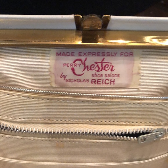 🌷Nicholas Reich for Perry Chester shoe salons vintage embroidered front handbag - Picture 8 of 13